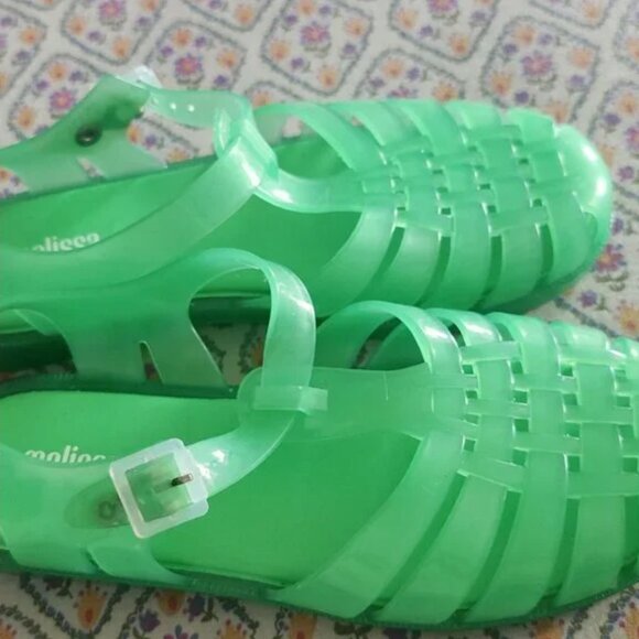 Jelly green sandals size 7 - Picture 4 of 5